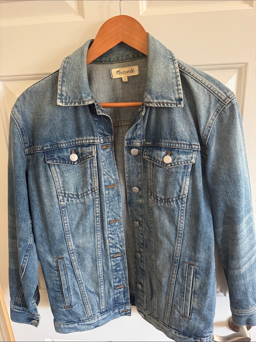 Madewell Light Wash Blue Oversized Denim Jacket